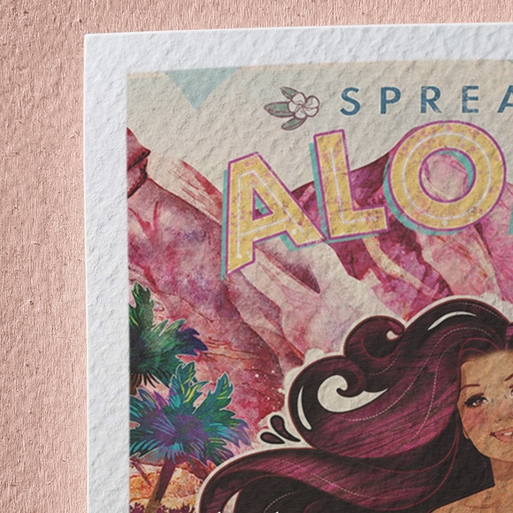 Hawaii ACEO – “Token of Love” Collectible Mixed Media Mini Art Card - Picture 2 of 3